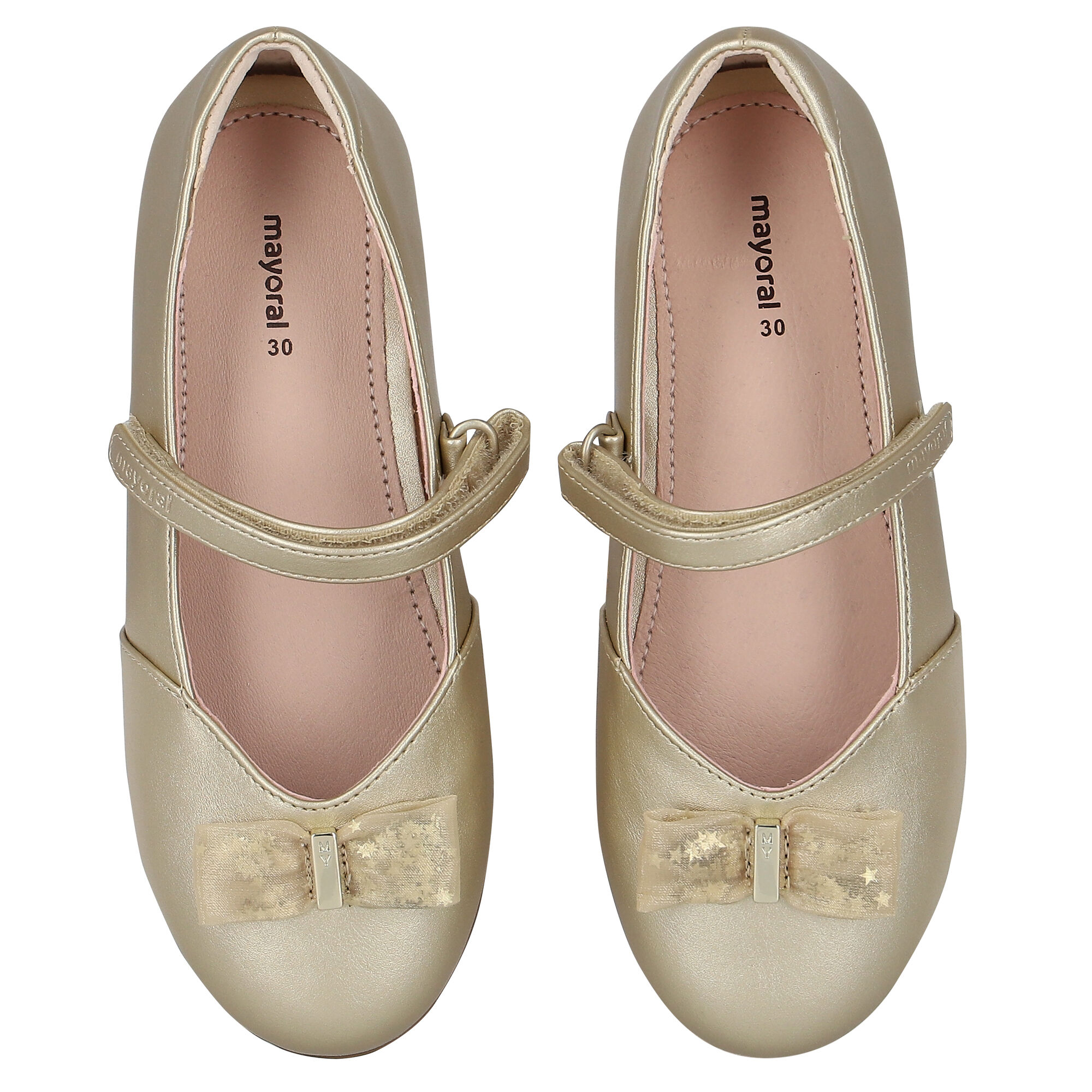 Mayoral Girls Gold Bow Shoes Junior Couture UAE